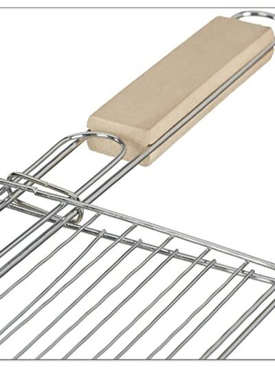 Barbecue Grill – Foldable, Non-Stick with Wooden Handle | CookAura