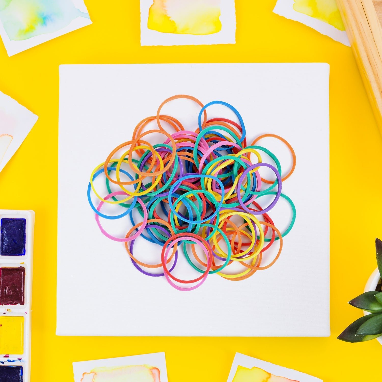 Multicolor Rubber Bands – Durable for Office & Home | VoltDesk