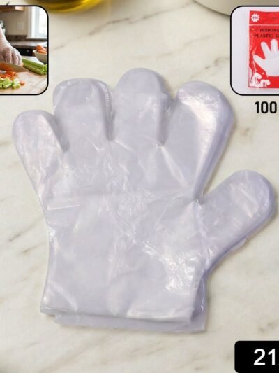 Disposable Plastic Gloves – 100 Pack for Food Safety & Cleaning