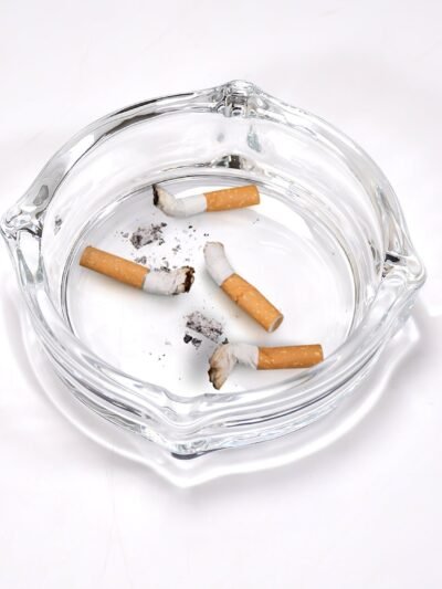 Crystal Glass Ashtray – Elegant Round Design for Home & Office | Styleva