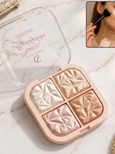4 in 1 Baked Highlighter and Blusher Palette � Radiant Dewy Glow