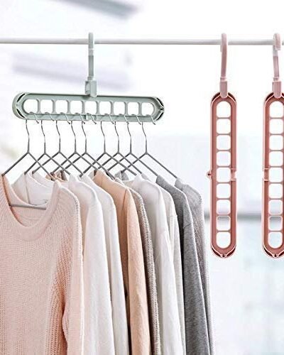 Space-Saving Hangers – 9-Hole Anti-Skid Organiser | Indo Glow