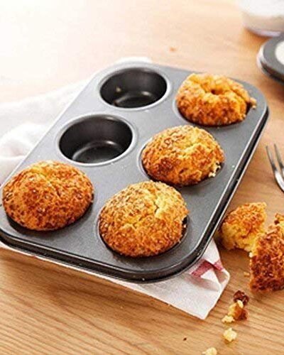 Non-Stick Muffin Tray – 6-Cavity Steel Baking Pan | Indo Glow