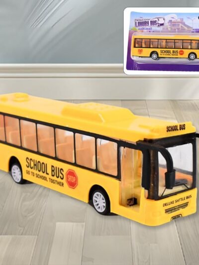 Yellow Mini Bus Toy – Realistic Details & Durable Plastic