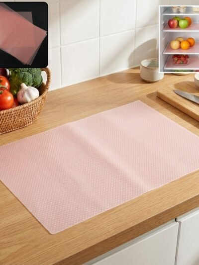 Transparent Fridge Mat – Durable Spill Protection, 4-Pc Set