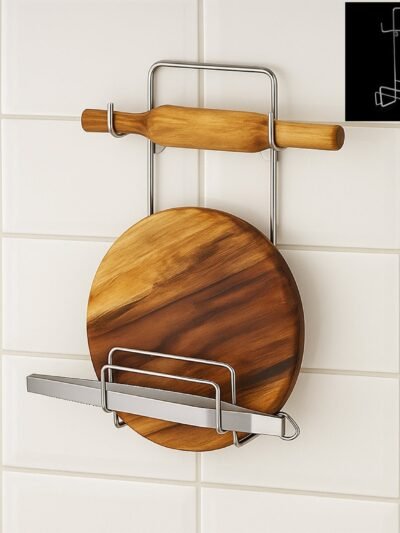 Stainless Steel Chakla Belan Chimta Stand – Kitchen Organizer | CookAura