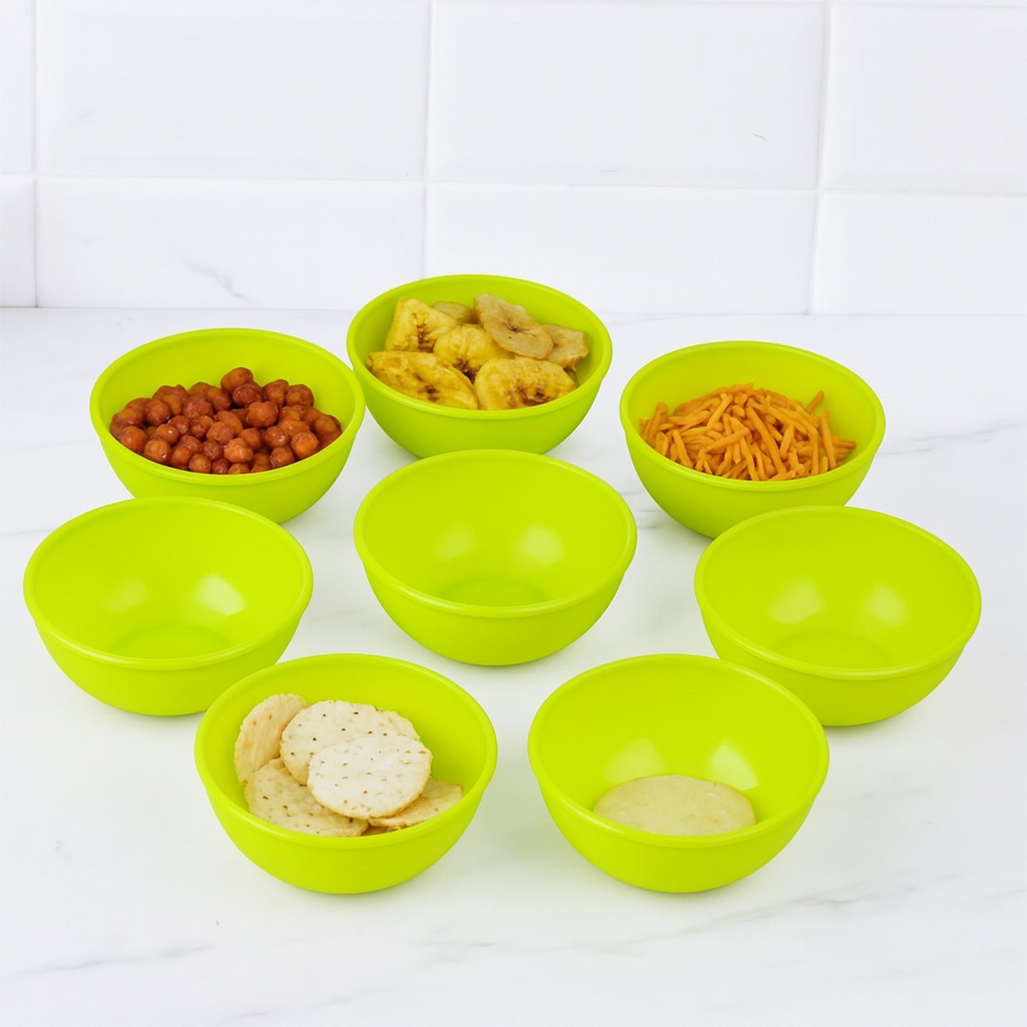 Microwave Safe Plastic Bowl Set (8 Pcs) – Durable | Jiaqi
