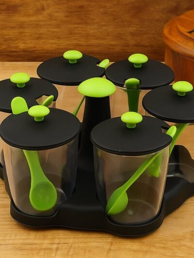 Revolving Spice Rack – 6-Piece Masala Container Set | Miracle
