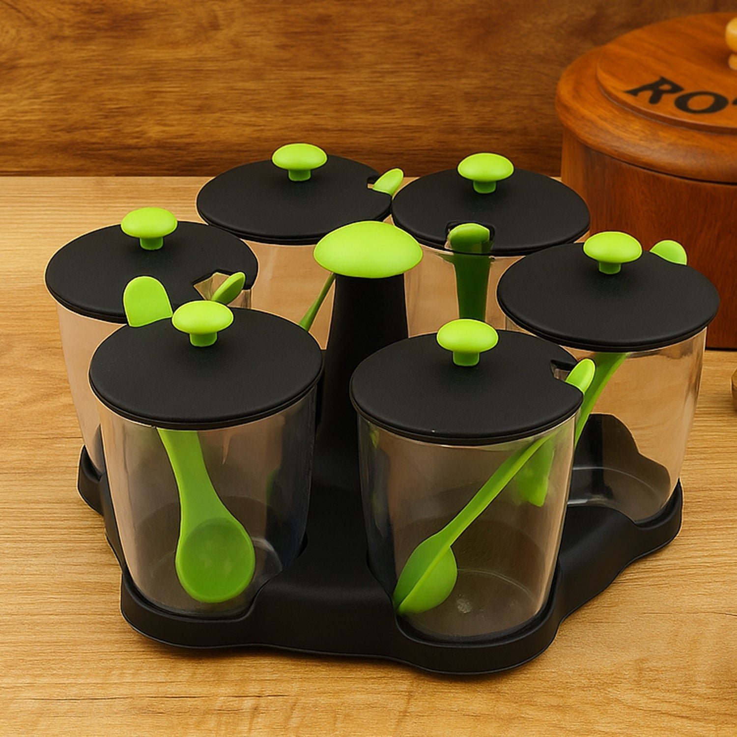 Revolving Spice Rack – 6-Piece Masala Container Set | Miracle