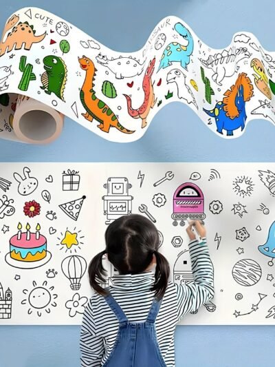 Educational Coloring Roll – Giant Ocean-Themed Art Paper for Kids