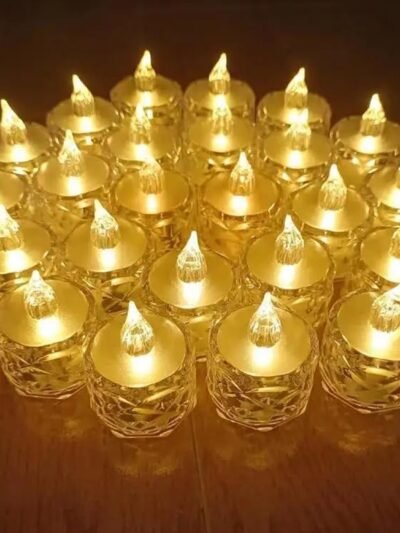 Flameless LED Tealight Candles – Decorative Acrylic | Giftoiza