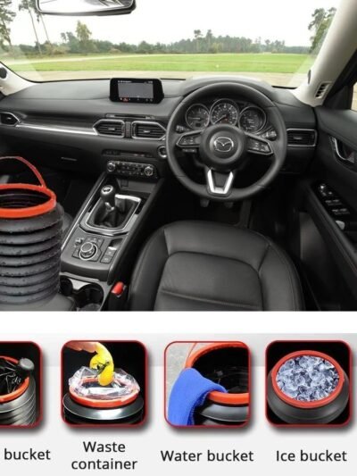 Foldable Car Trash Can – 4L Space-Saving Organiser | Velvet Wheels