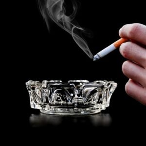 Cigar Ashtray – Round Glass Tabletop for Home & Office | Sanford