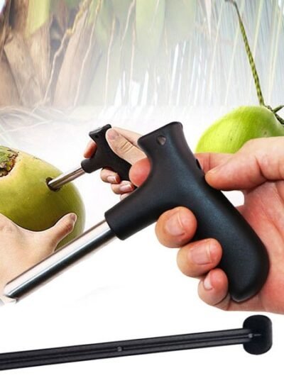 Coconut Opener Tool – Stainless Steel & Easy Grip | Quickslice