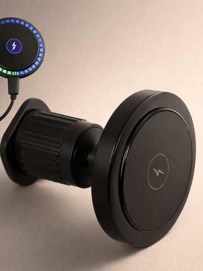 Magnetic Car Charger � Wireless Phone Mount with RGB Lights | Phonixio