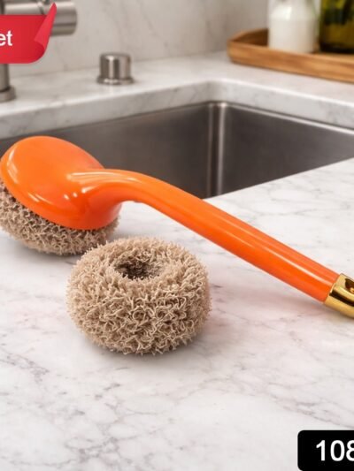 Heavy Duty Cleaning Scrubber Set – Long Handle for Tough Stains
