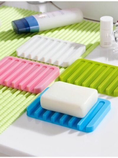Silicone Soap Holder – Self-Draining Dish for Shower | VelvetBubbles