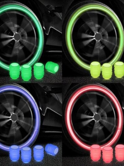 Luminous Tyre Valve Caps – Glow-in-Dark, Universal Fit | RaceVault
