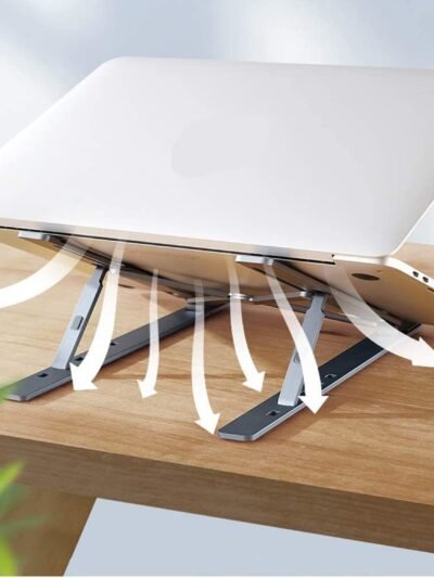 Portable Laptop Stand – 6-Angle Metal Riser for Desk | Wiregenix