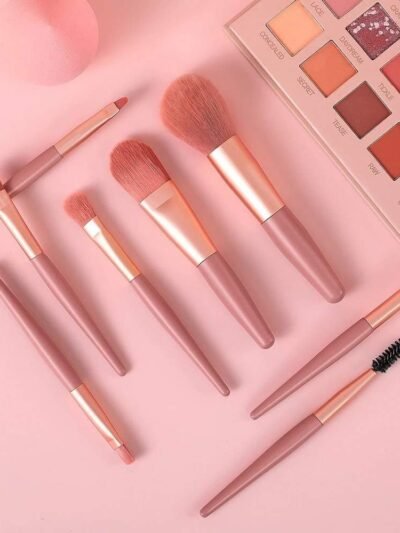 Mini Makeup Brush Set – 8-Pc Portable Synthetic Kit | BeautyBare