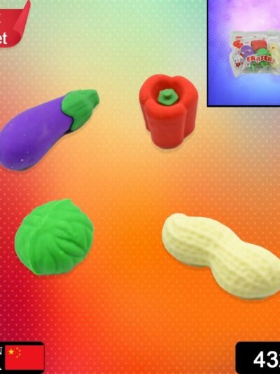 Kids Erasers Set – Fun Fruit & Veggie Designs | TinyTrendy
