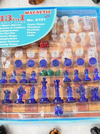 Family Board Game Set – 13-in-1 Magnetic Chess & Ludo | Dollamis