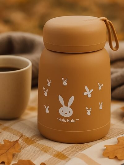 Kids Water Bottle – Bunny Print Glass Sipper 330ml | Own Hydrate