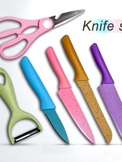6Pc Kitchen Knife Set – Professional Corrugated Stainless Steel Cutlery