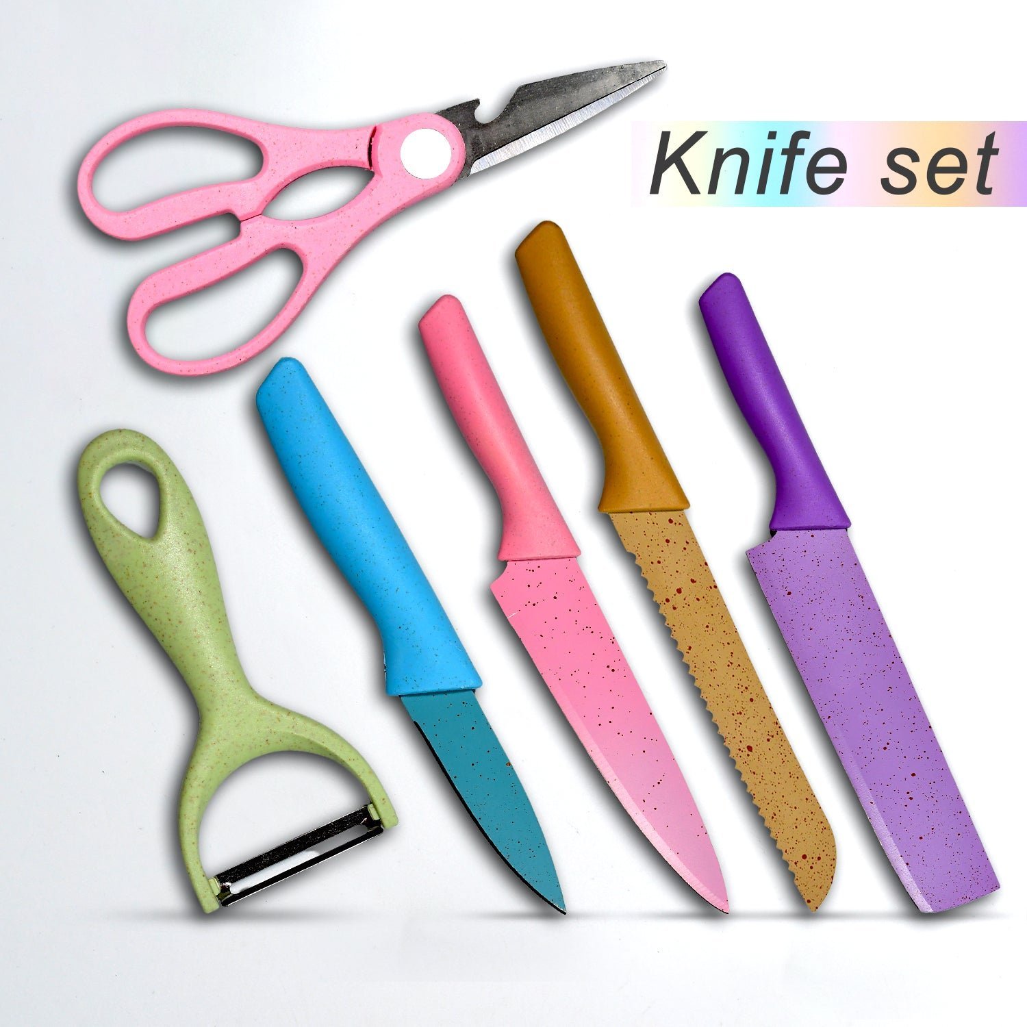 6Pc Kitchen Knife Set – Professional Corrugated Stainless Steel Cutlery