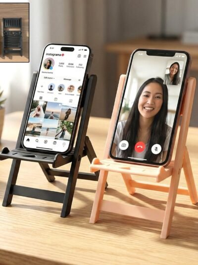 Mini Chair Mobile Phone Stand – Foldable & Portable Holder
