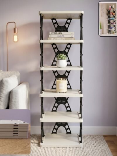 Multipurpose Foldable 6 Layer Storage Rack � Space-Saving Home Organizer