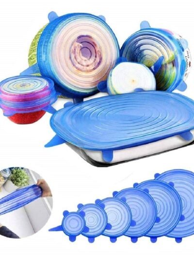 Silicone Stretch Lids – Reusable Food Covers Set of 6 | Tidy Table