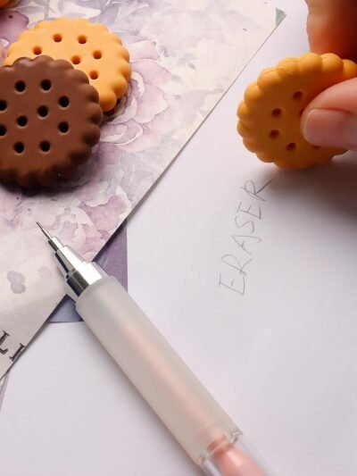 Biscuit Erasers – Fun Kids Stationery Set (6 Pcs) | Writezo