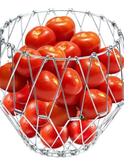Foldable Fruit Basket – Multipurpose Stainless Steel | Tidy Table