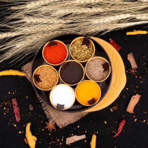 Masala Spice Box – 7 Compartment Airtight Plastic Dabba | Lunchie Bunchie