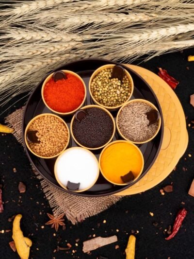 Masala Spice Box – 7 Compartment Airtight Plastic Dabba | Lunchie Bunchie