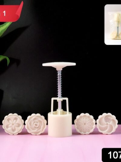 Spring Press Cookie Mold Set – 4 Floral Designs for Easy Baking