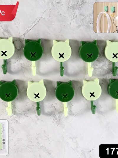 Self Adhesive Wall Hooks 10 Pc – Strong Hold, No Drilling