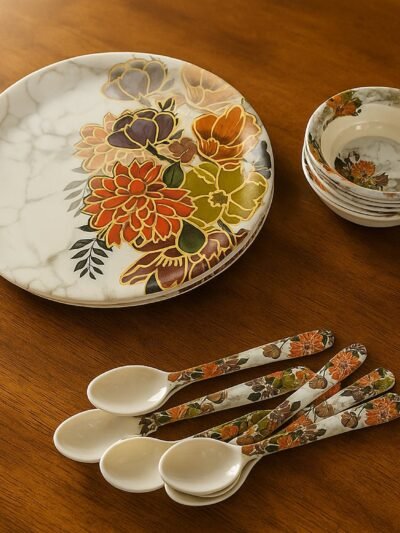 Plastic Dinner Set – 18-Piece Microwave & Dishwasher Safe | Jiaqi