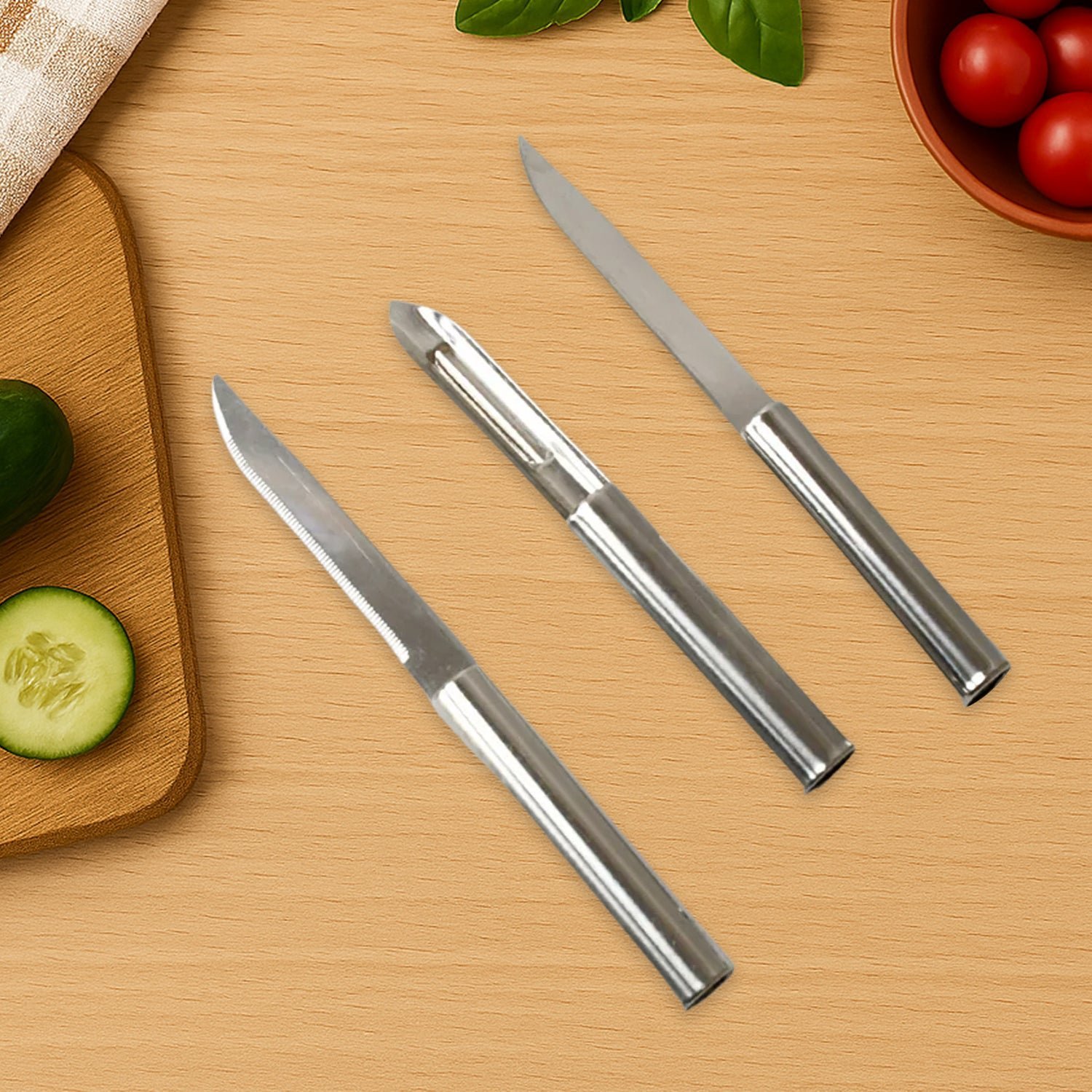 Kitchen Knife Set – 3-Piece Stainless Steel Sharp Knives | Cisora
