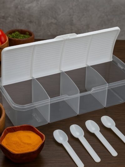 Airtight Masala Box – 4-Section Spice & Pickle Storage | Tidy Table