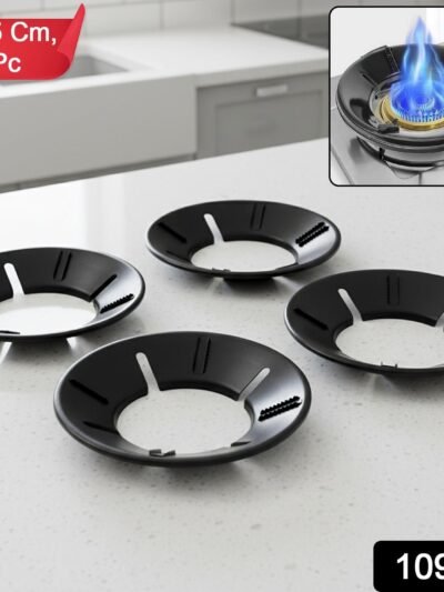 Gas Stove Flame Protector Ring – 4 Pc Set for Efficient Cooking