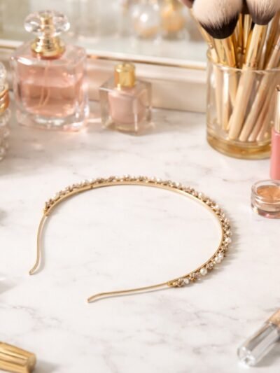 Pearl Beaded Designer Hair Band – Elegant Party Headband