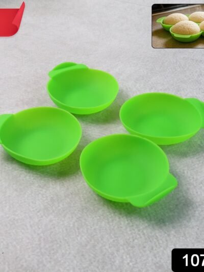Silicone Idli Maker Cups – Non-Stick Food-Grade Moulds (4 Pcs)