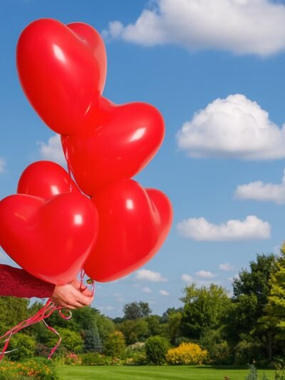 Heart Shaped Balloons – Multicolor Party Decor Set | Play & Move