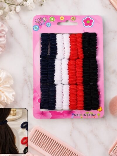 Elastic Hairband Set � Gentle Grip & Vibrant Colors for All-Day Hold