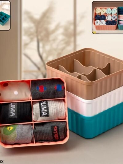Square Organizer with 6 Compartments – Space-Saving Storage Set