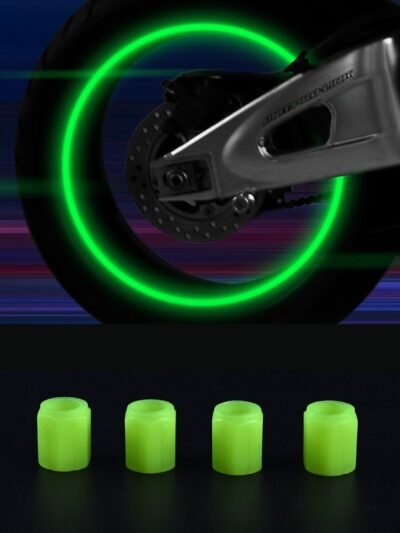 Luminous Tyre Valve Caps – Glow for Night Safety (4 Pcs Set)