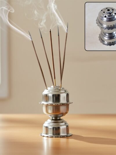Stainless Steel Big Jasmine Agarbatti Stand – Multi-Stick Incense Holder