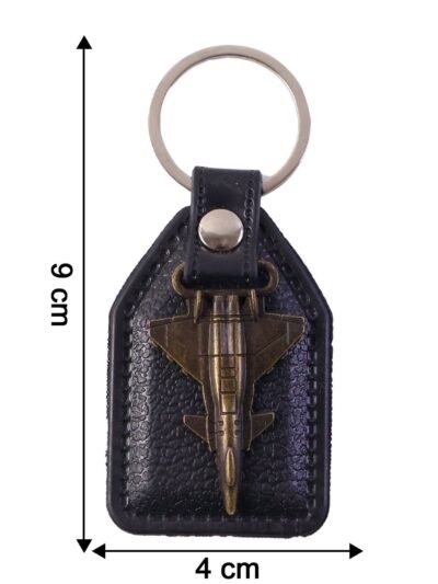 Aircraft Design Leather Finish Keychain – Stylish Durable Accessory
